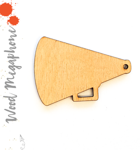 Wood Keychain Megaphone (Package.Price)