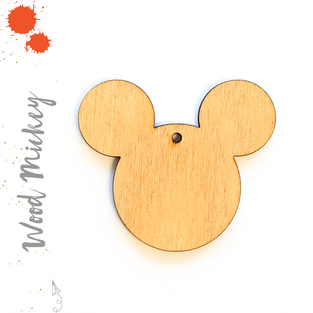 Wood Keychain Mouse Head (Package.Price)