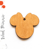 Wood Keychain Mouse Head with Ribbon (Package.Price)