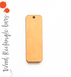 Wood Keychains Rectangle Bars - Corners (Package.Price)
