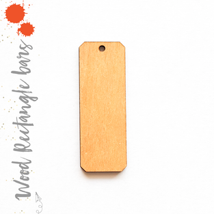 Wood Keychains Rectangle Bars - Corners (Package.Price)