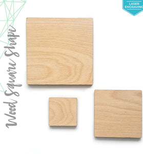 Laser Engraving Wood Square 3/16" Thick (Package.Price)