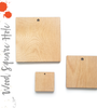 Wood Square 3/16" Thick With Hole (Package.Price)