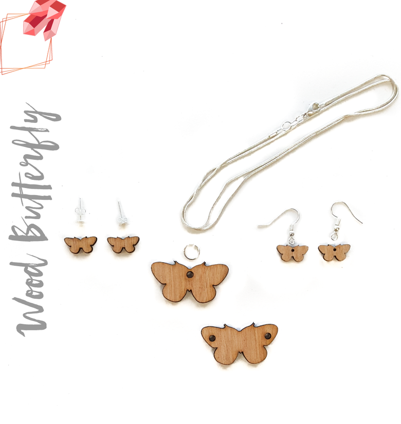Wood Jewelry Butterfly (Package.Price)