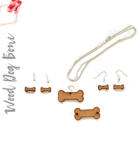 Wood Jewelry Dog Bone (Package.Price)