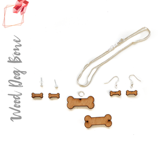 Wood Jewelry Dog Bone (Package.Price)