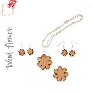 Wood Jewelry Flower (Package.Price)