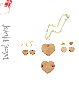 Wood Jewelry Hearts (Package.Price)