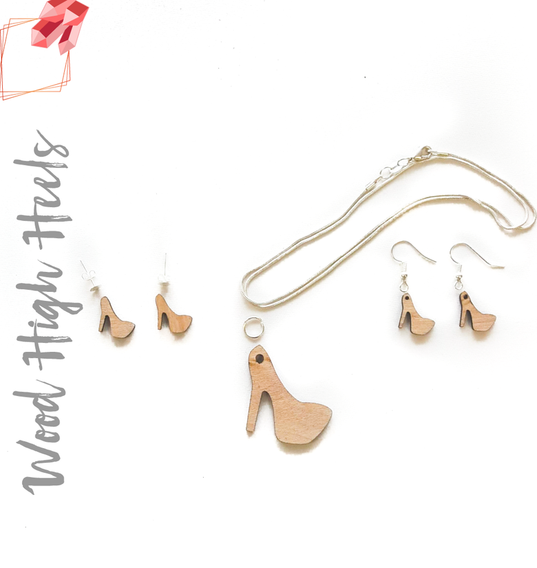 Wood Jewelry Heels (Package.Price)