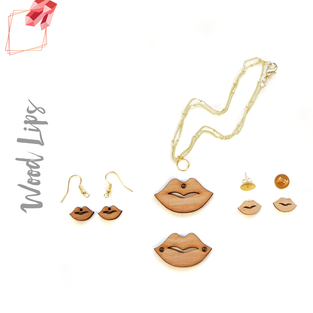 Wood Jewelry Lips (Package.Price)
