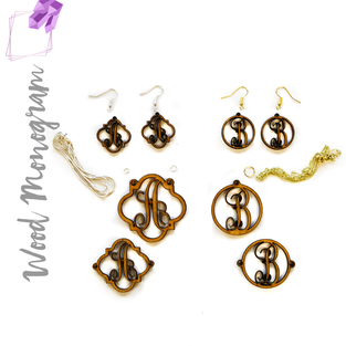 Wood Jewelry Monograms (Package.Price)