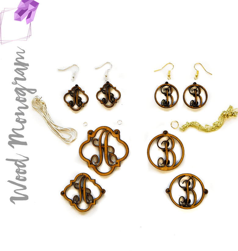 Wood Jewelry Monograms (Package.Price)