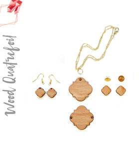 Wood Jewelry Quatrefoil (Package.Price)