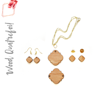 Wood Jewelry Quatrefoil (Package.Price)