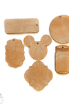 Wood Keychains A Samples (Package 24 Units)