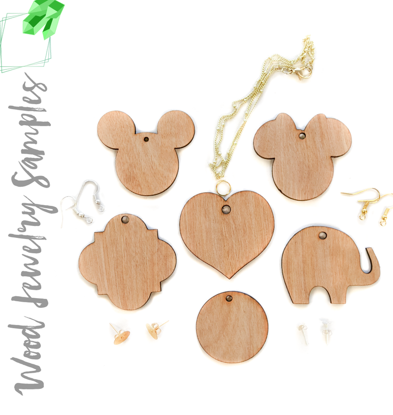 Wood Jewelry Samples (Package 24 Units)