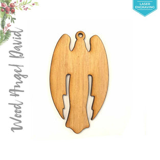 Laser Engraving Wood Christmas Ornaments Angel David