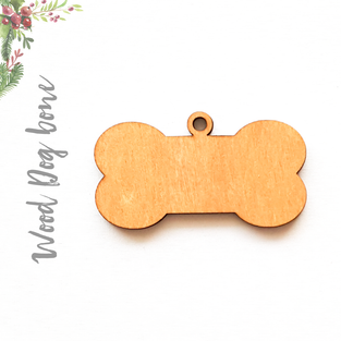 Wood Christmas Ornaments Dog Bone Soto  (Package.Price)
